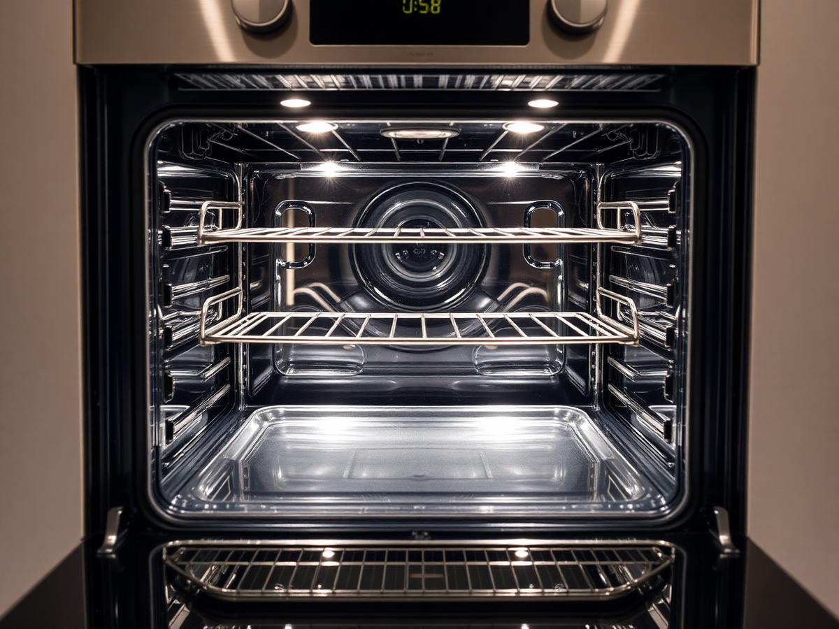 Sparkling clean oven interior after professional oven cleaning
